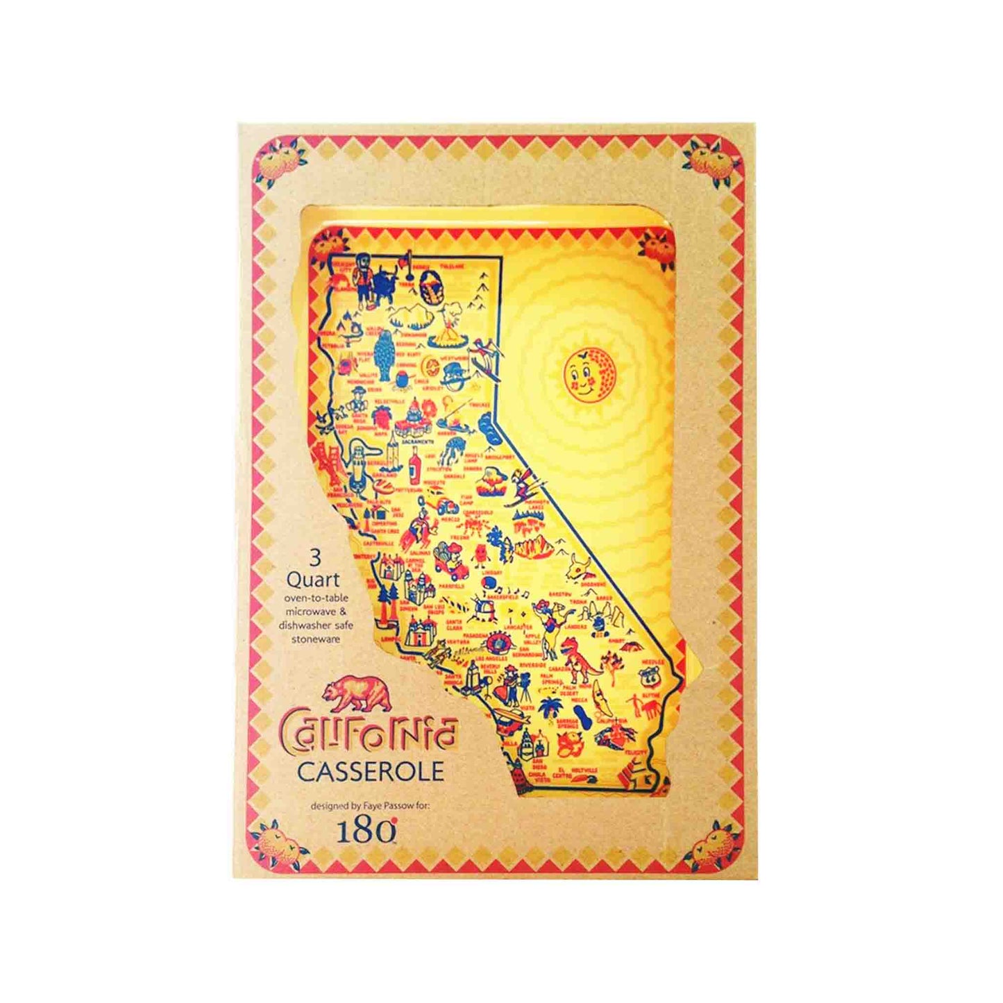 180 DEGREES CALIFORNIA CASSEROLE BAKING DISH