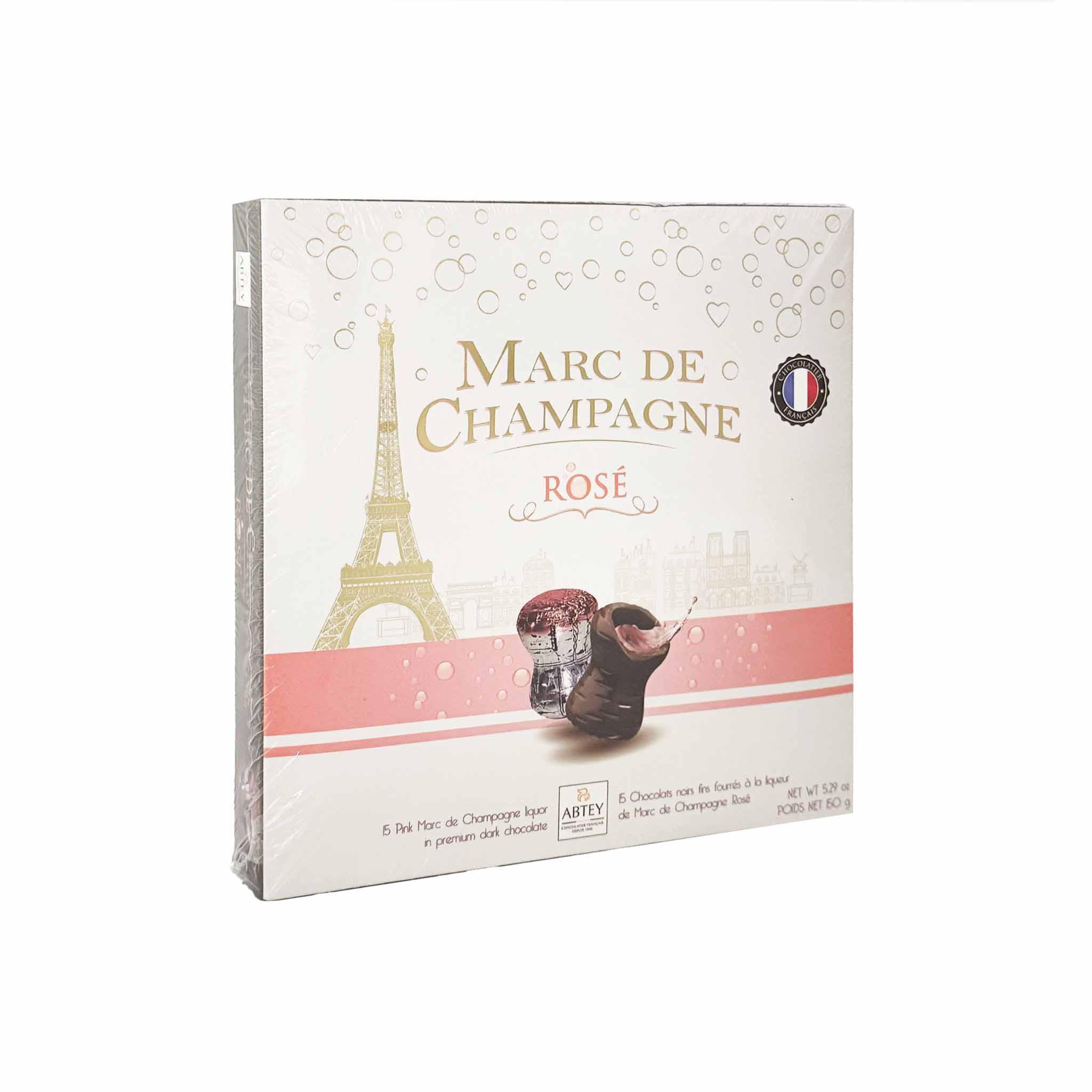 ABTEY MARC DE CHAMPAGNE CORK SHAPED CHOCOLATE BOX 150g