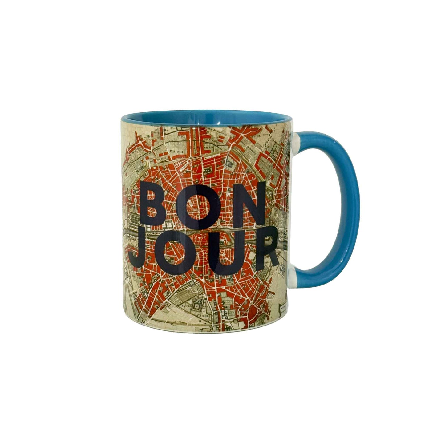 ART WOW BONJOUR BY THE 13 PRINTS MUG - BLUE