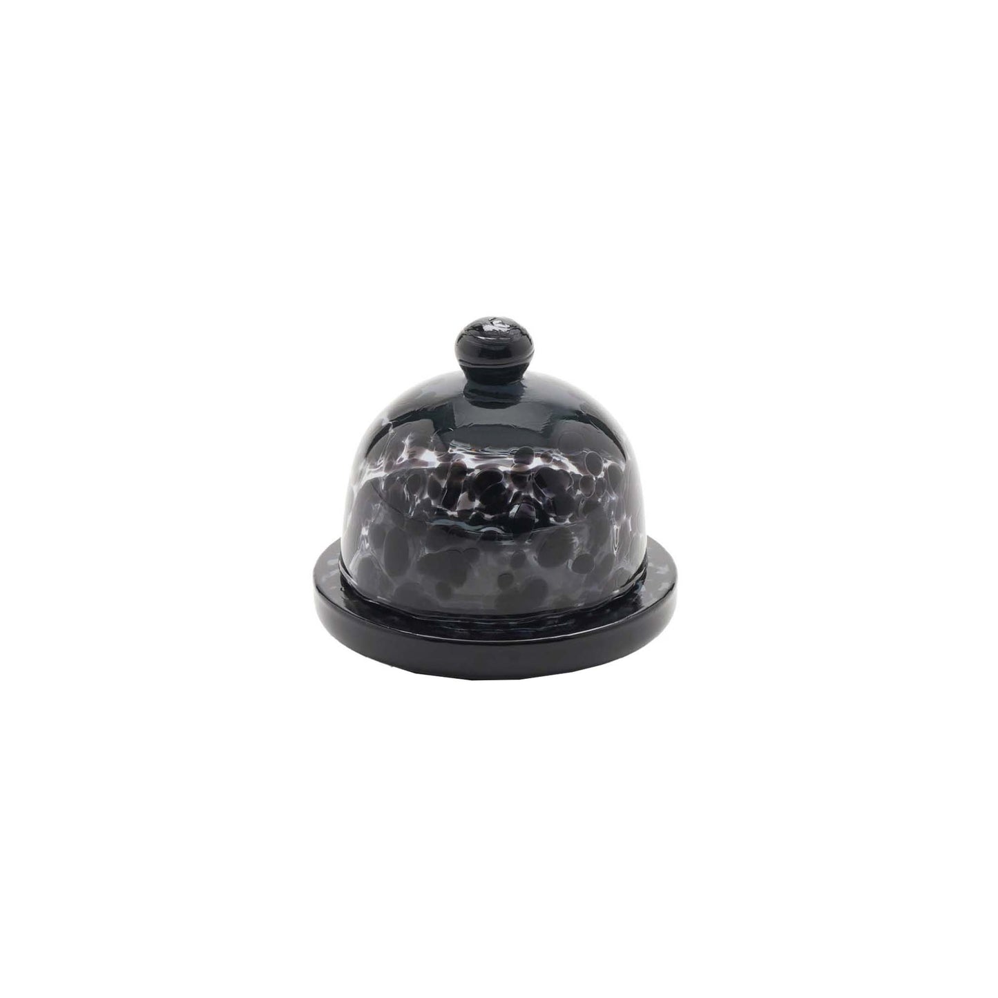 BLUE PHEASANT ANDREW BUTTER DISH - LEOPARD