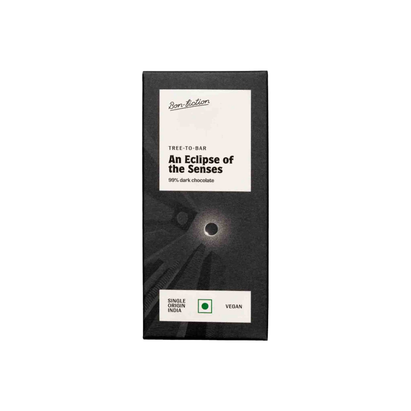 BON-FICTION AN ECLIPSE OF THE SENSES 99% DARK CHOCOLATE BAR 55g