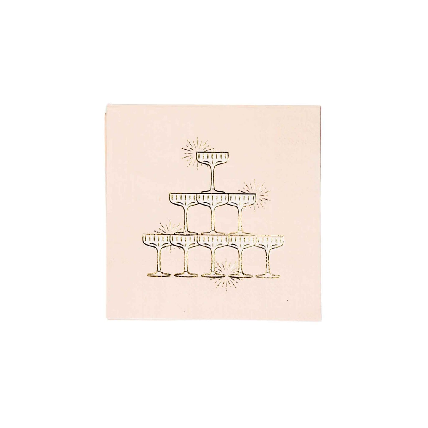 BONJOUR FETE CHAMPAGNE TOWER COCKTAIL NAPKINS 20 COUNT
