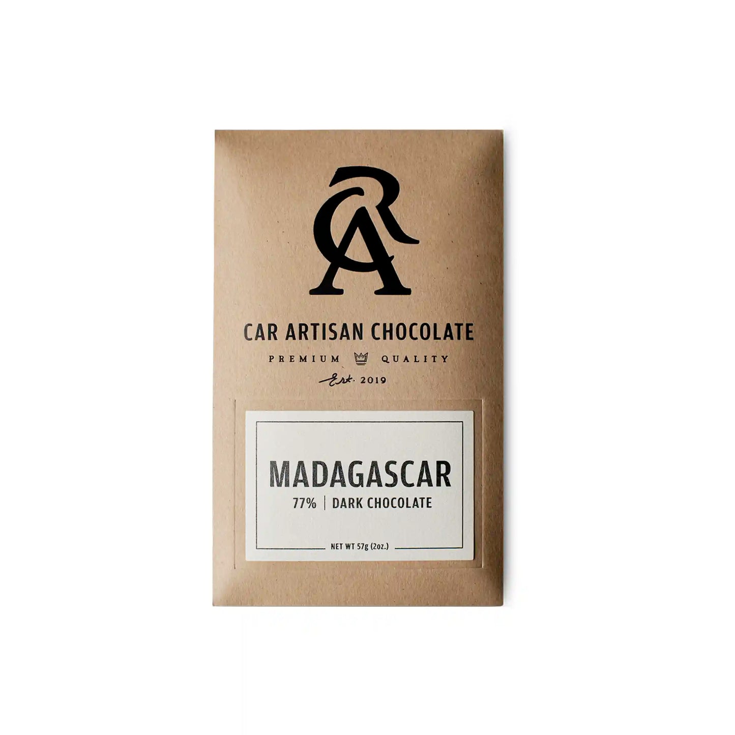 CAR ARTISAN CHOCOLATE MADAGASCAR 77% DARK CHOCOLATE 2oz