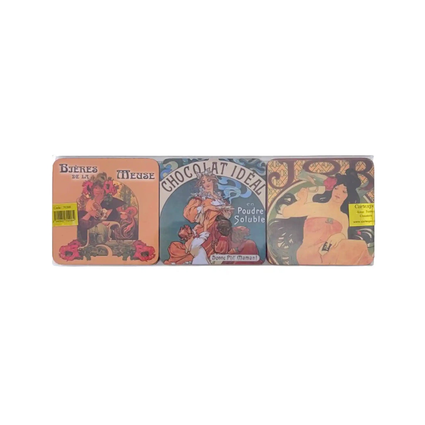 CARTEXPO MUCHA COASTERS 6PC