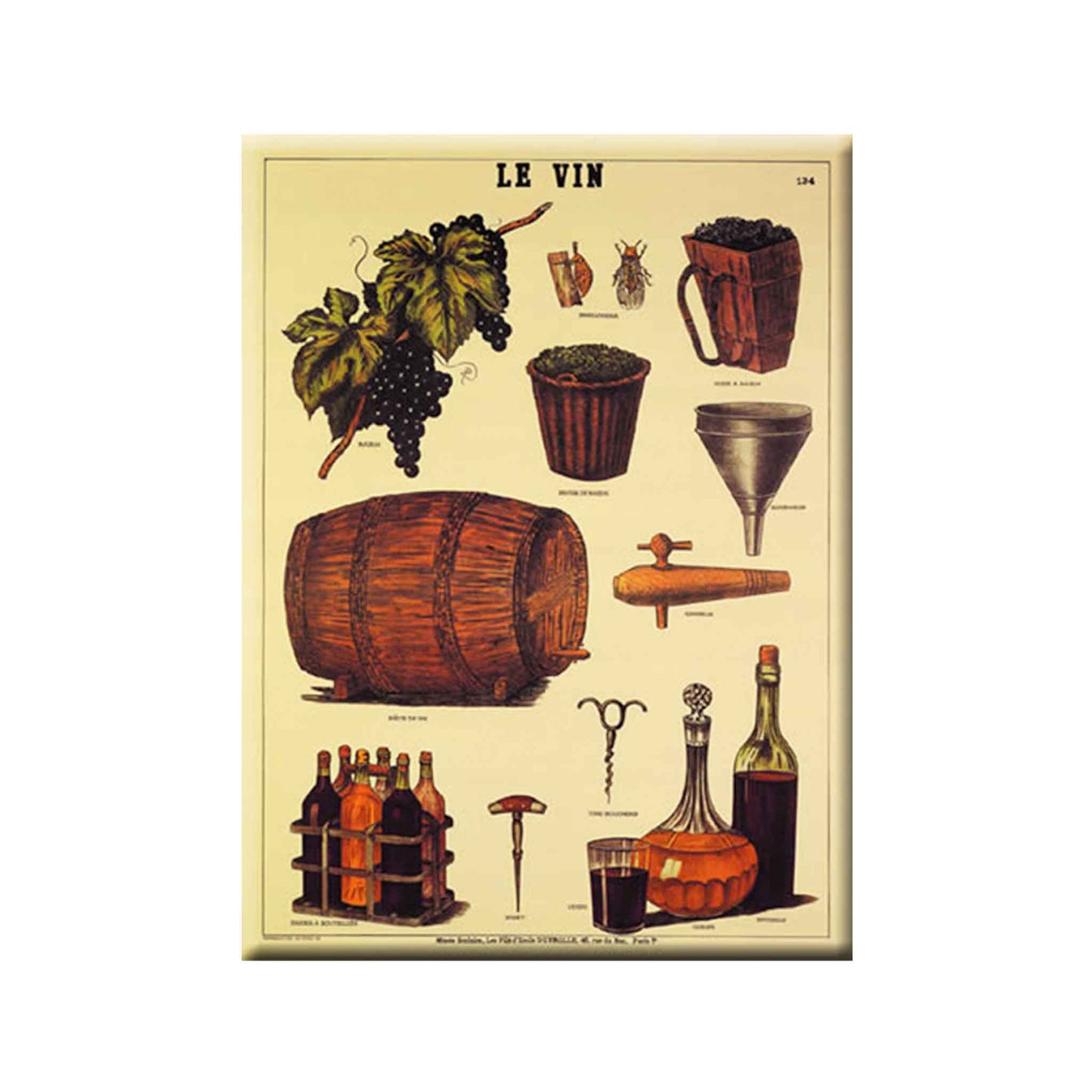 CARTEXPO "LE VIN" LARGE METAL POSTER