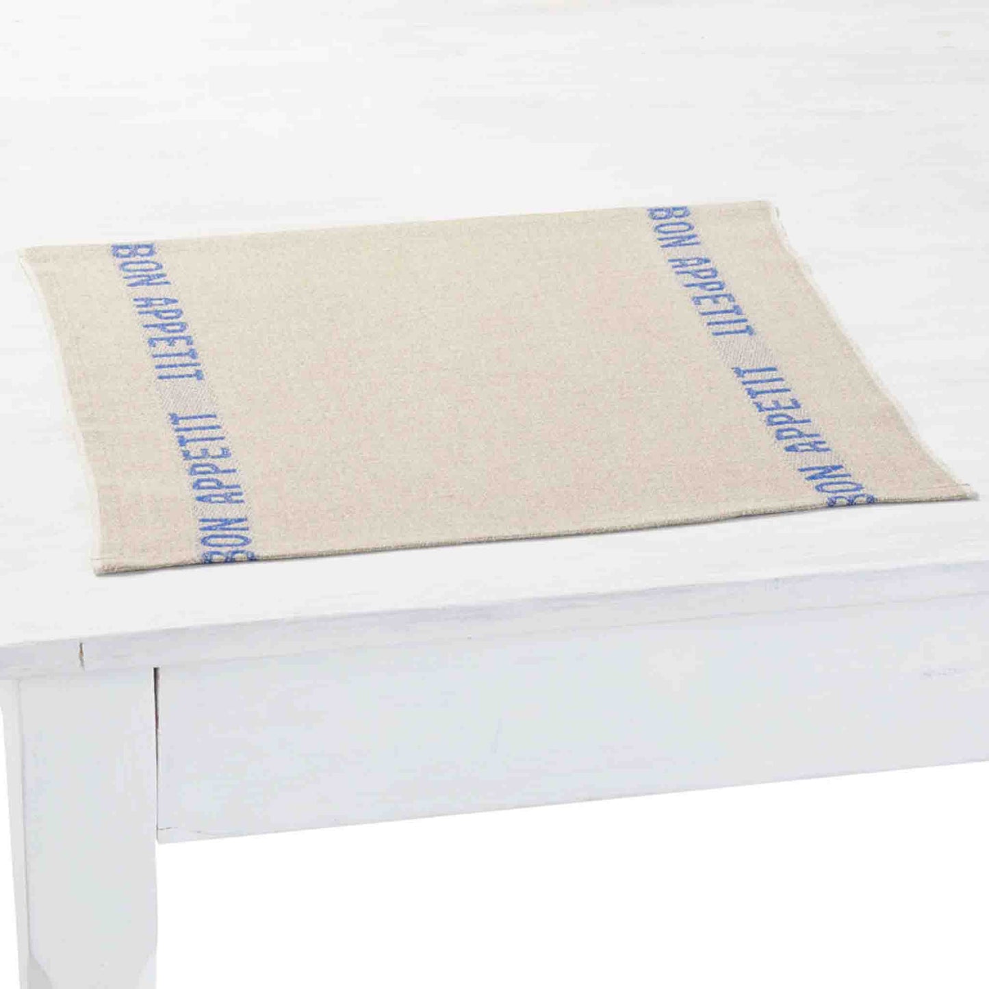 CHARVET EDITIONS BON APPETIT PLACEMAT/NAPKIN - KHAKI/BLUE