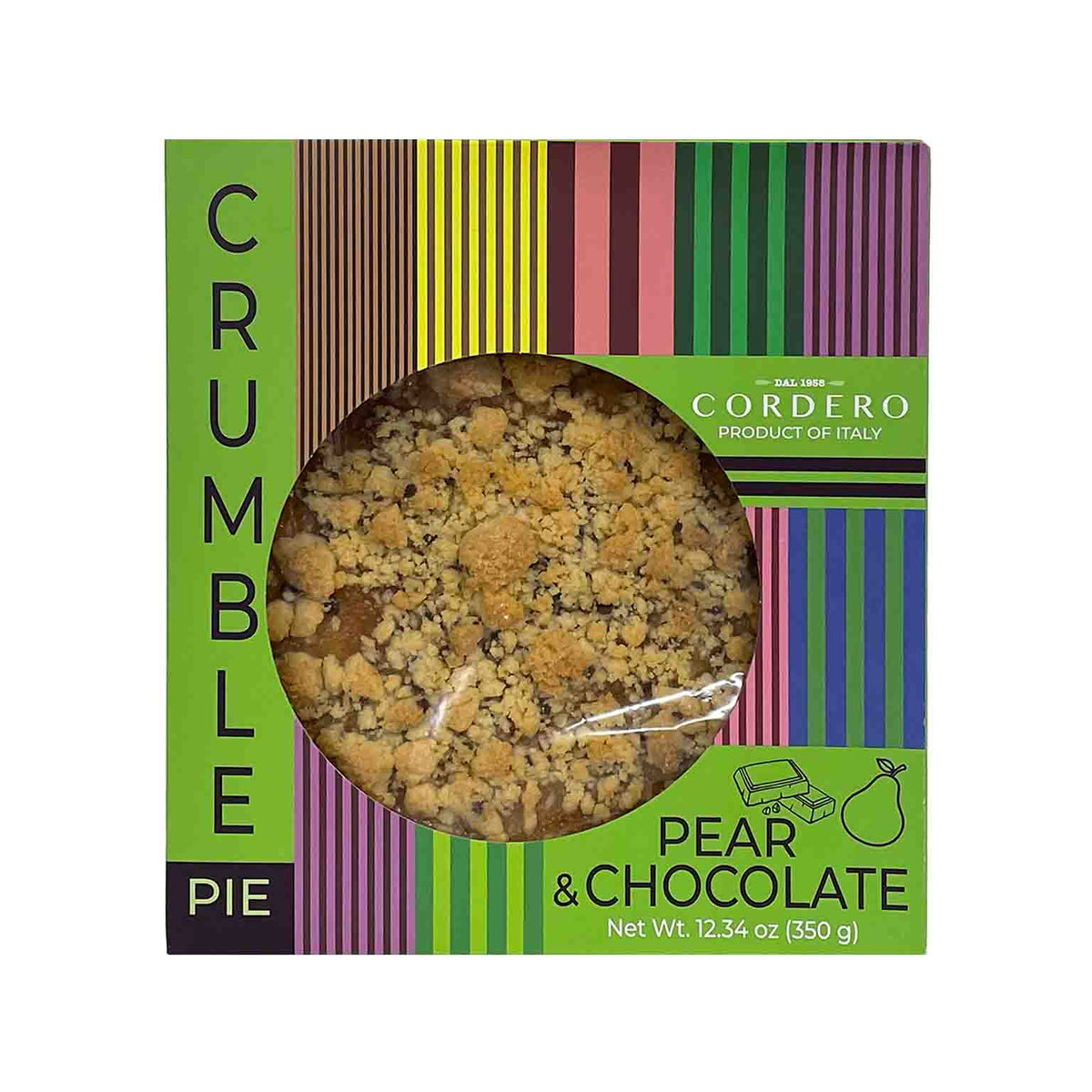 CORDERO PEAR & CHOCOLATE CRUMBLE PIE 350g