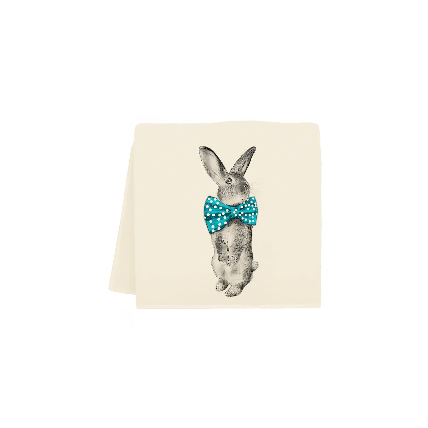 ERIC & CHRISTOPHER BUNNY BOWTIE TEA TOWEL