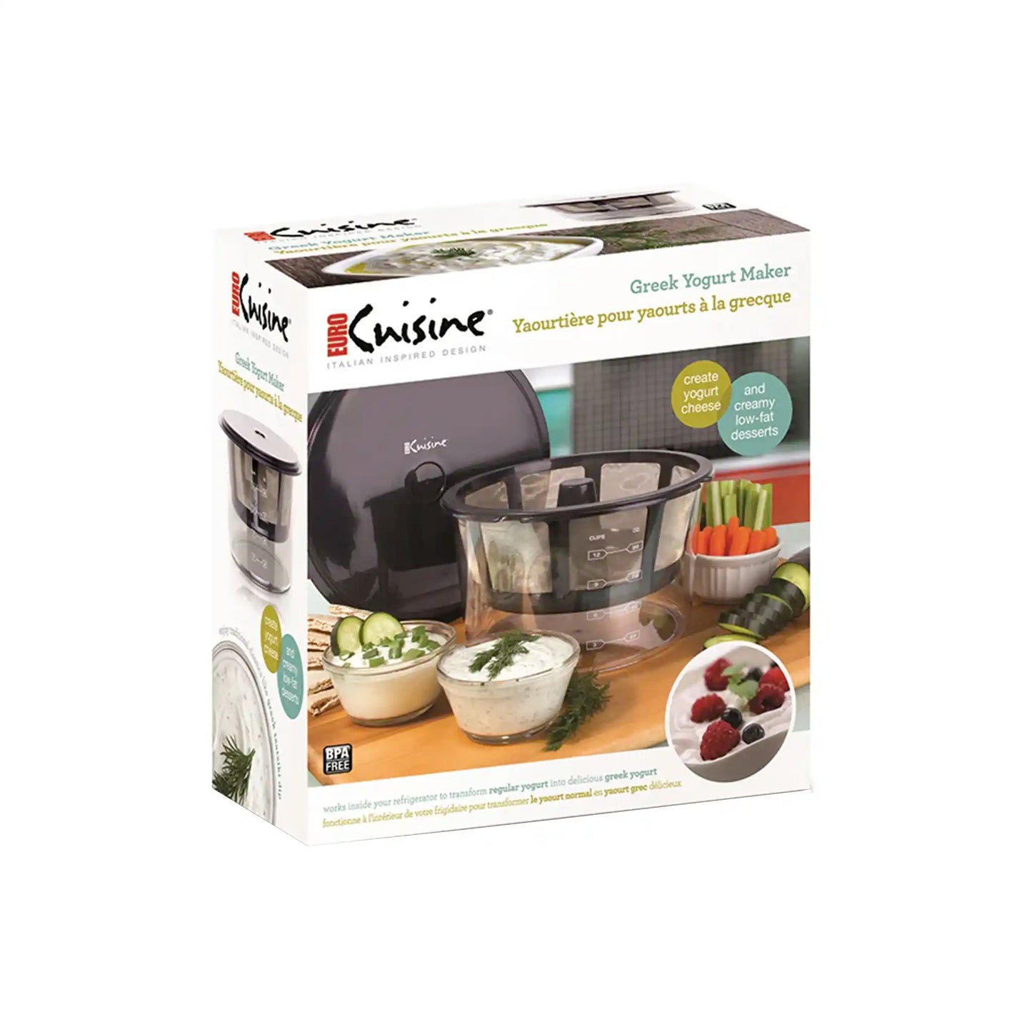EURO CUISINE GREEK YOGURT MAKER - BLACK