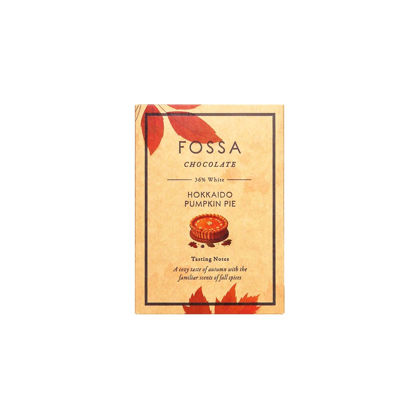 FOSSA HOKKAIDO PUMPKIN PIE 36% WHITE CHOCOLATE 50g
