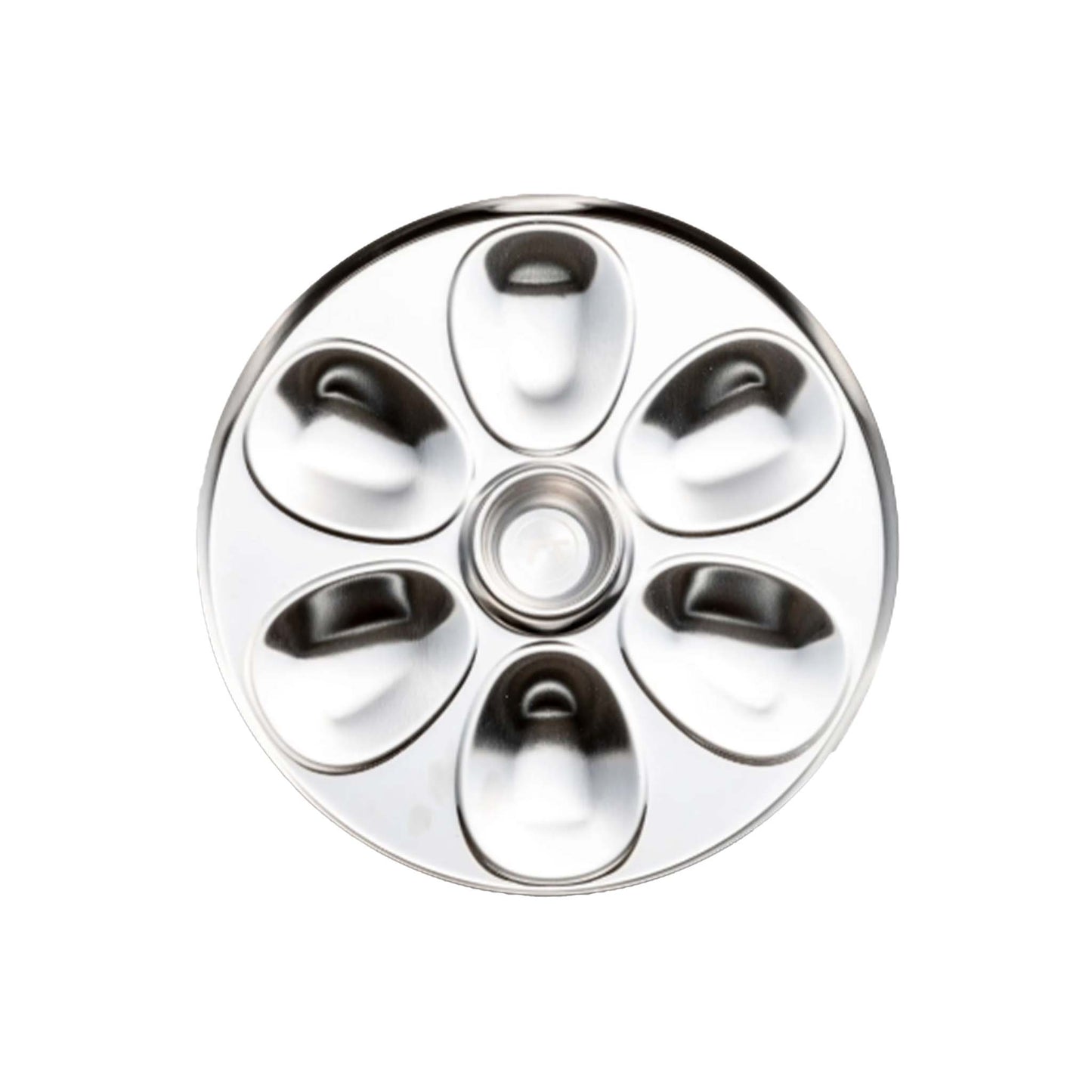 Fox Run Outset stainless steel oyster plate with six slots