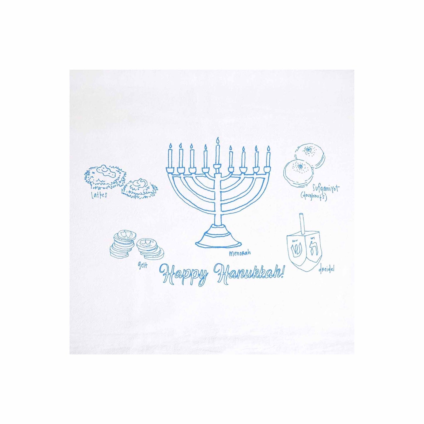 GIRLS CAN TELL HANUKKAH TEA TOWEL