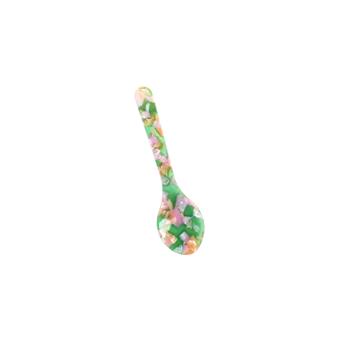 MARBLED DESSERT SPOON GREEN