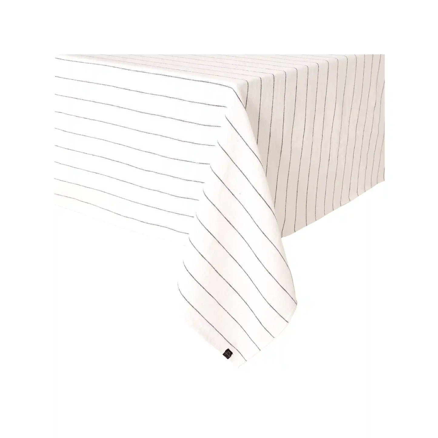 HAOMY CALVI II LINEN-COTTON TABLECLOTH - BLANC (63" X 98")