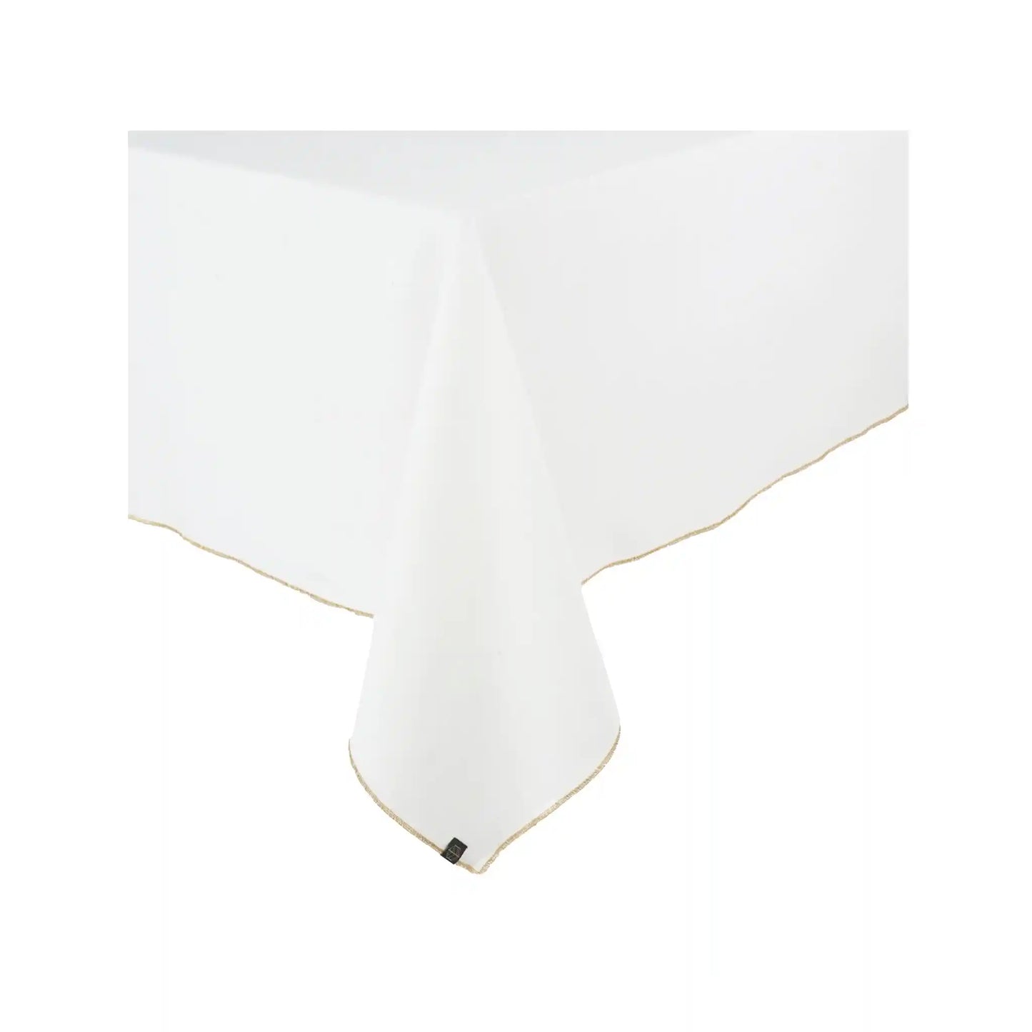 HAOMY VERONE LINEN -COTTON TABLECLOTH - BLANC (63" X 98")