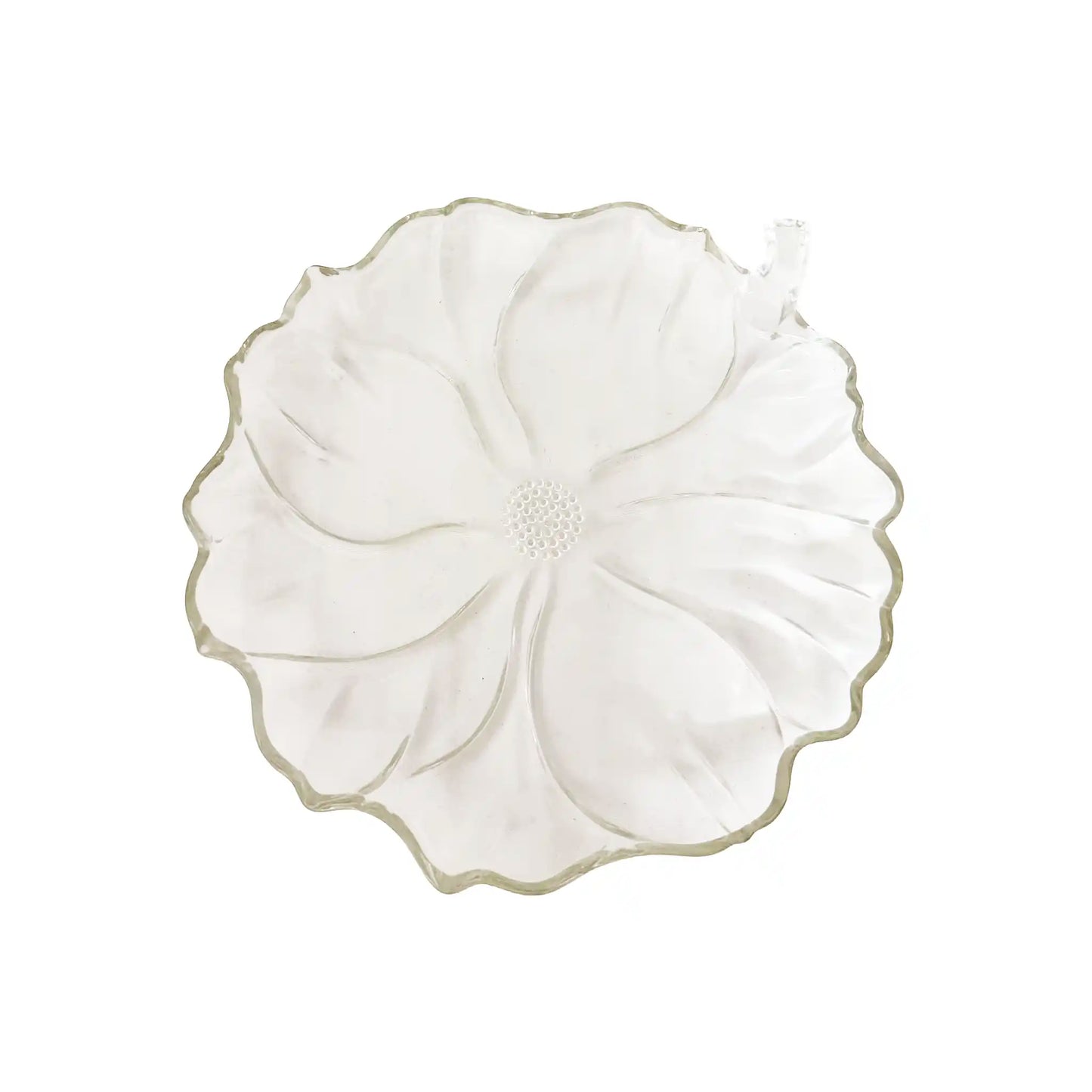 HEIRLOOM GLASS FLOWER PLATE