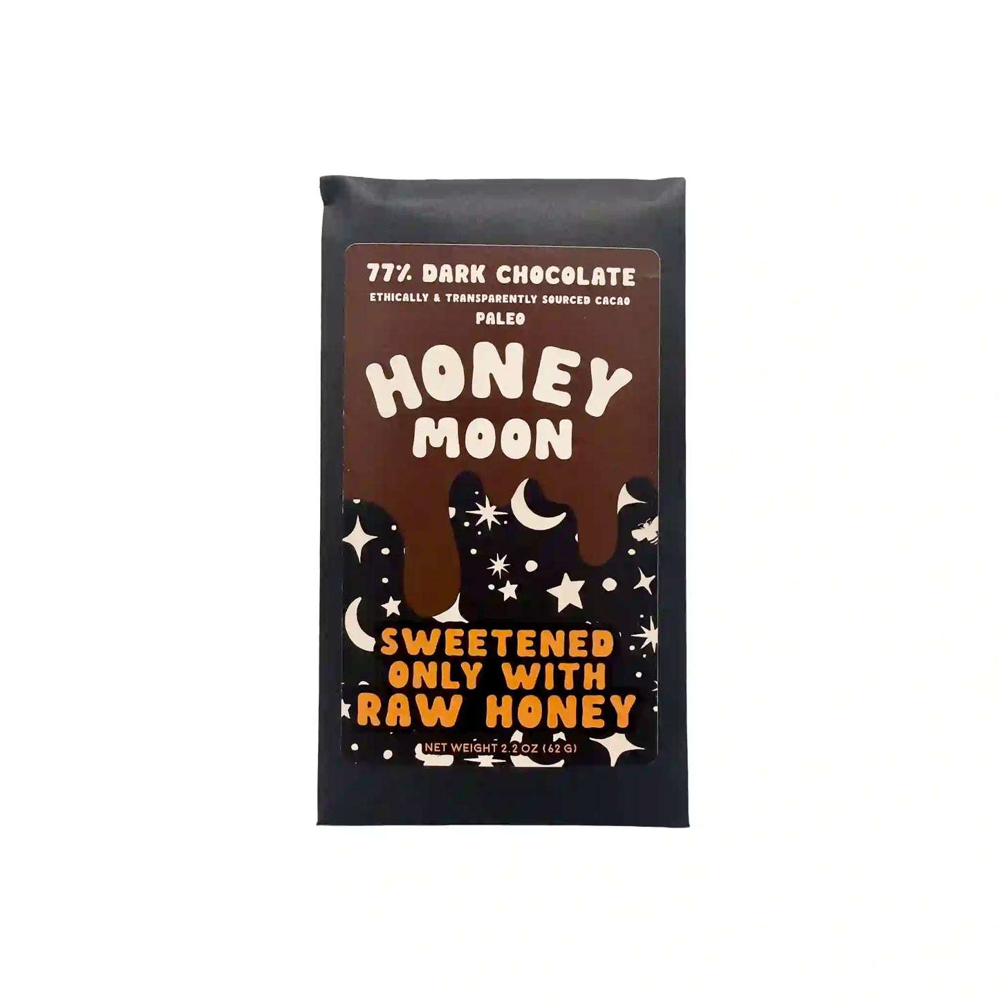 HONEYMOON CHOCOLATES PALEO 77% DARK CHOCOLATE 62g