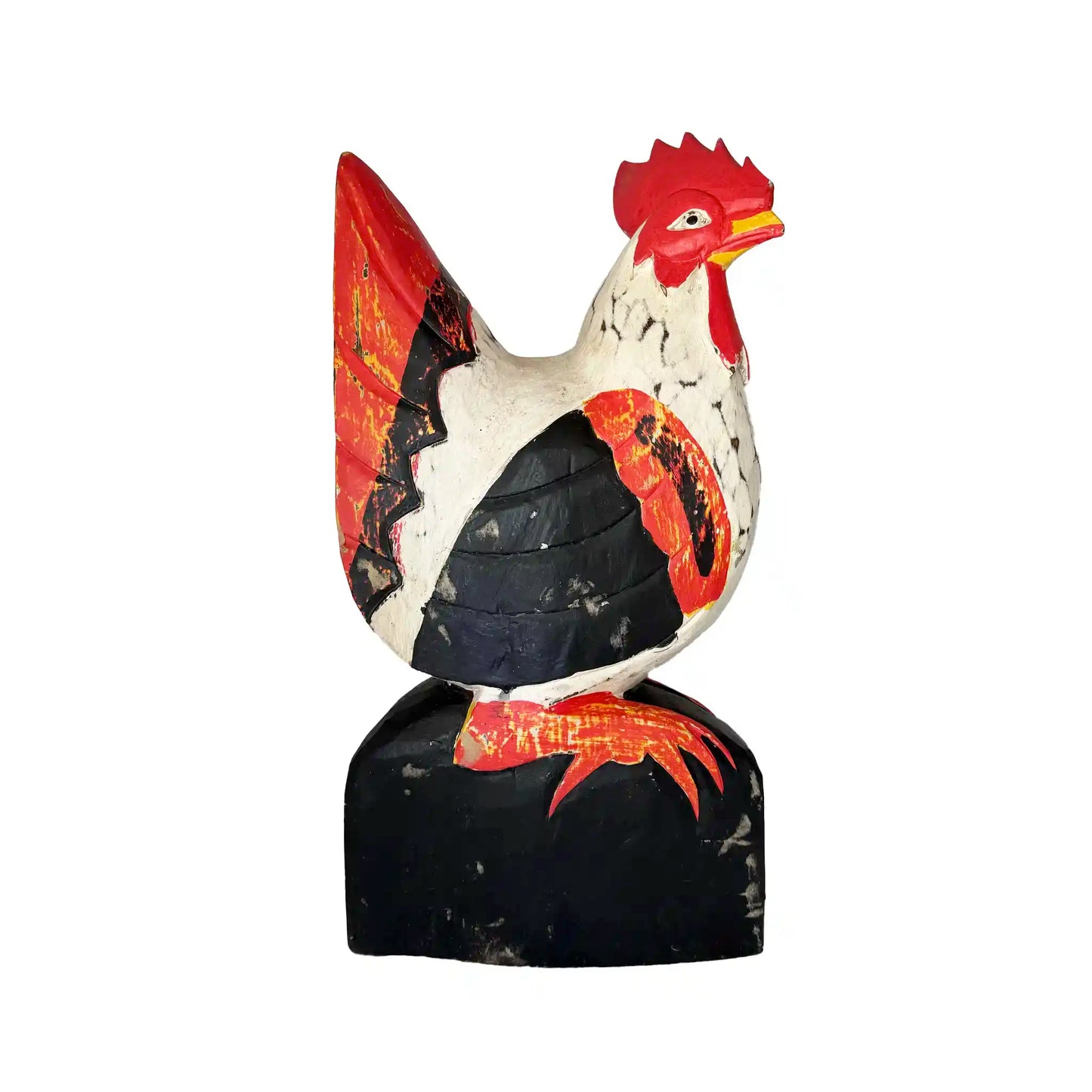 INDUS WOODEN ROOSTER - RED