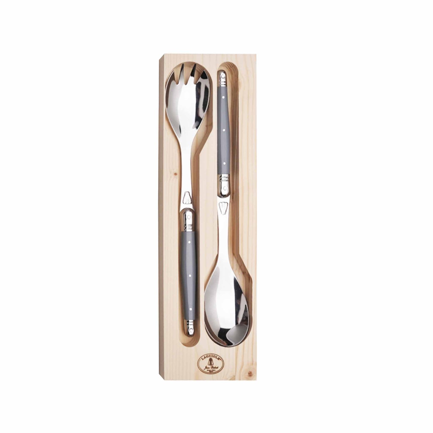 JEAN DUBOST LAGUIOLE SALAD SERVING SET - GRAY