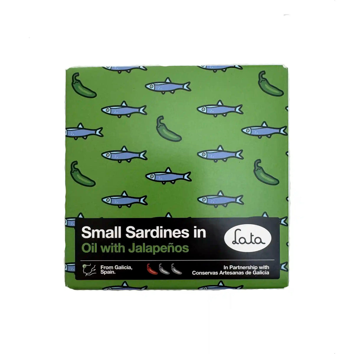 LATA SMALL SARDINES IN OIL WITH JALAPENOS 110g – monsieur marcel