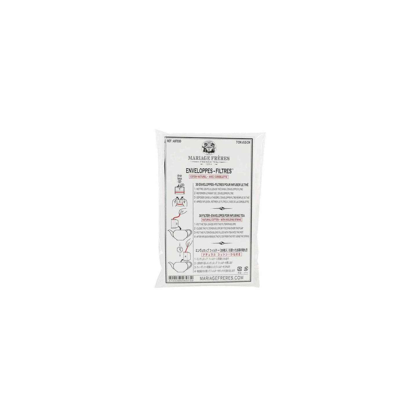 MARIAGE FRERES ENVELOPE TEA FILTERS - PACK OF 30
