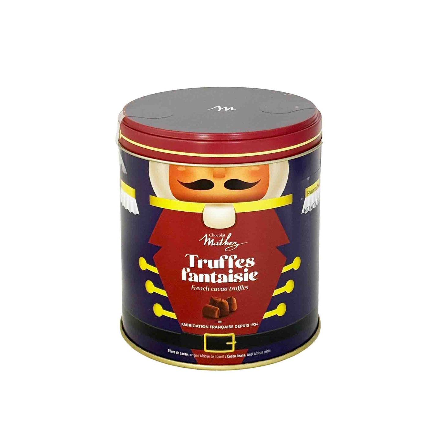 MATHEZ FRENCH CHOCOLATE TRUFFLES NUTCRACKER TIN 250g