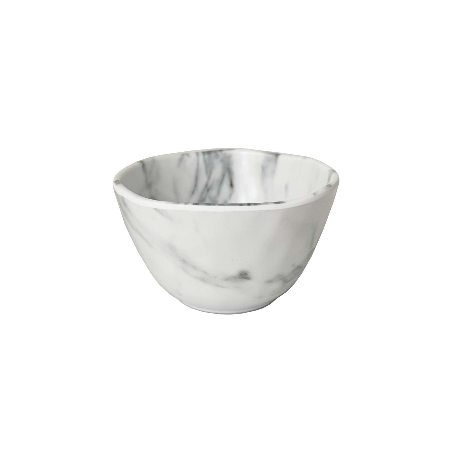 MERRITT DESIGNS WHITE MARBLE DIPPING BOWL