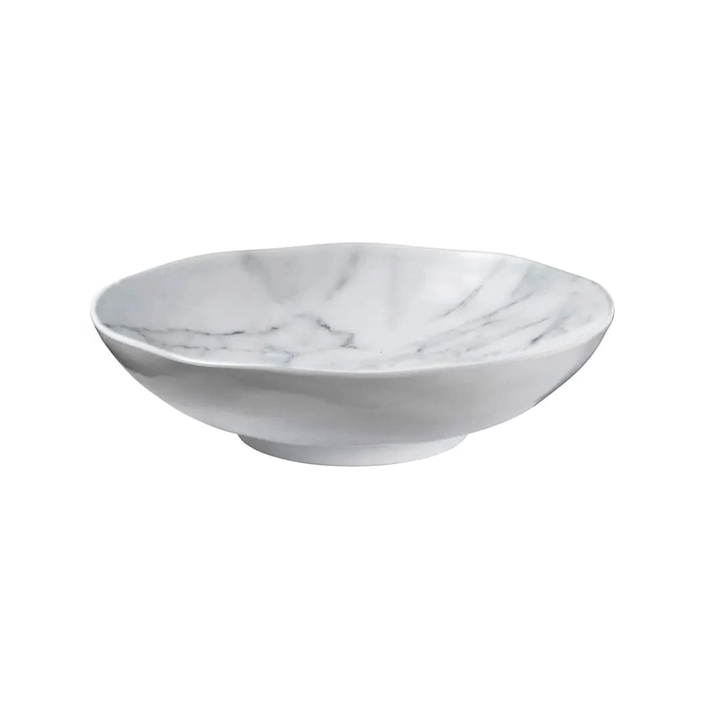 MERRITT DESIGNS WHITE MARBLE SERVING BOWL