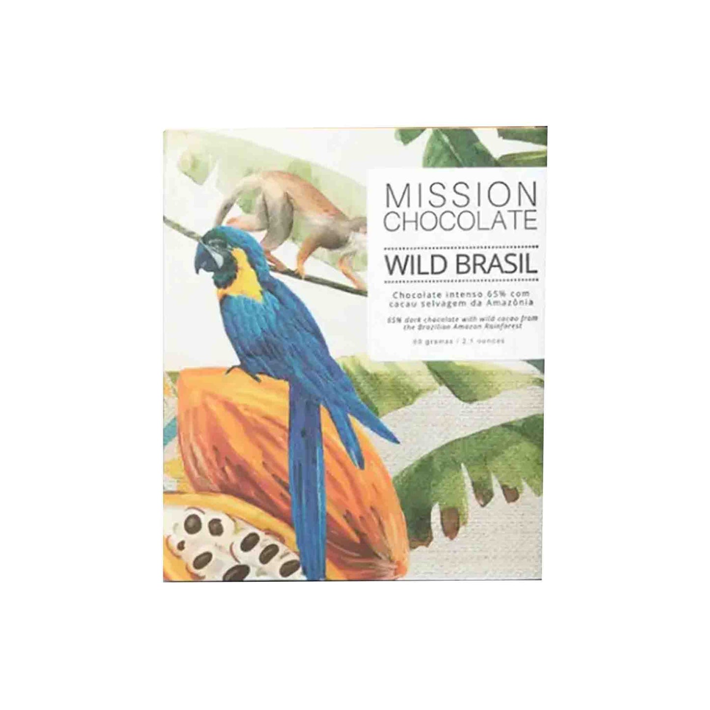 MISSION CHOCOLATE WILD BRASIL 65% DARK CHOCOLATE WITH CACAO 60g