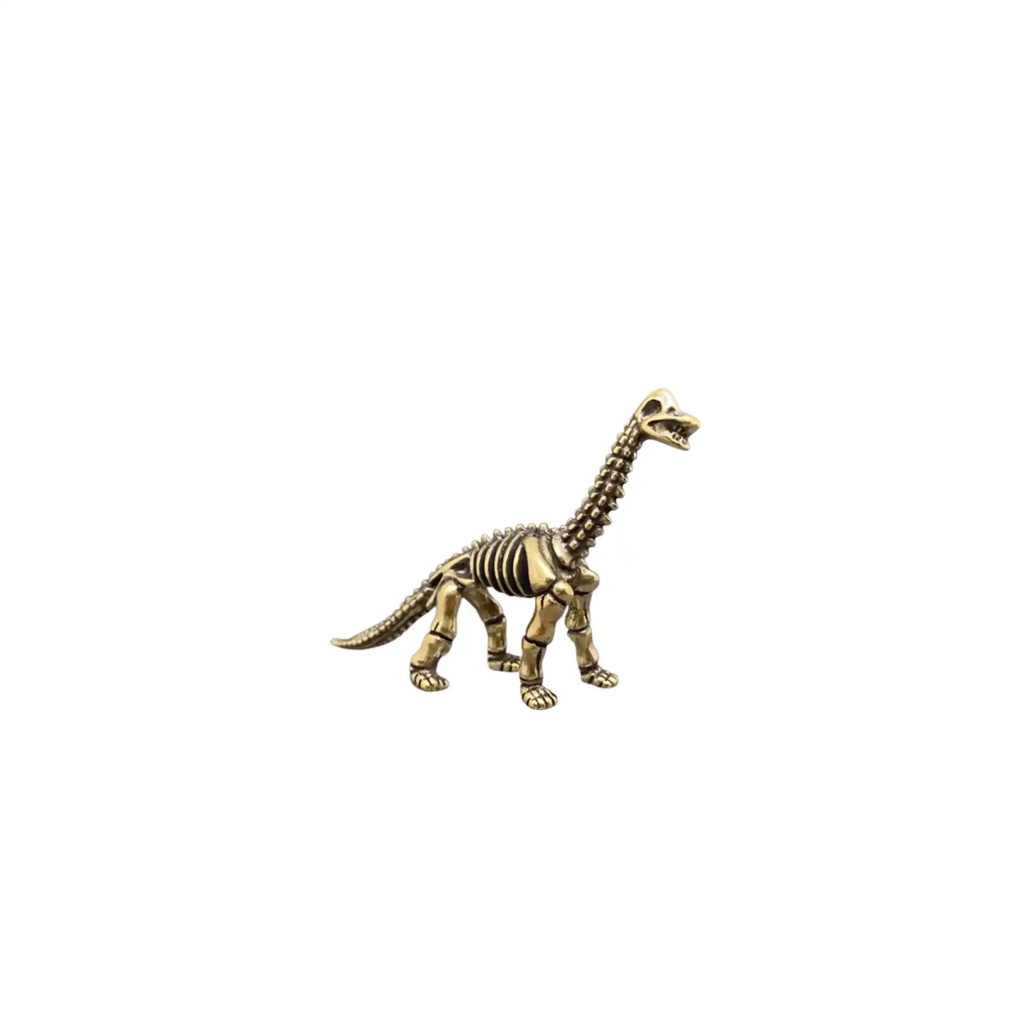 BRASS BRACHIOSAURUS SKELETON ORNAMENT