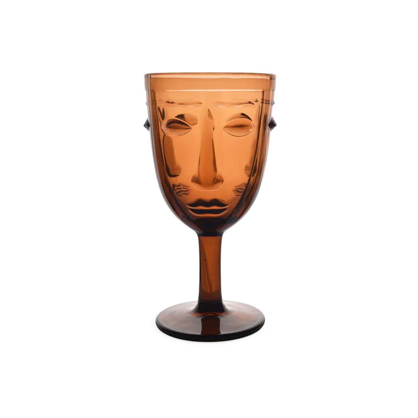 OPJET PARIS VISAGE GLASS GOBLET - AMBER