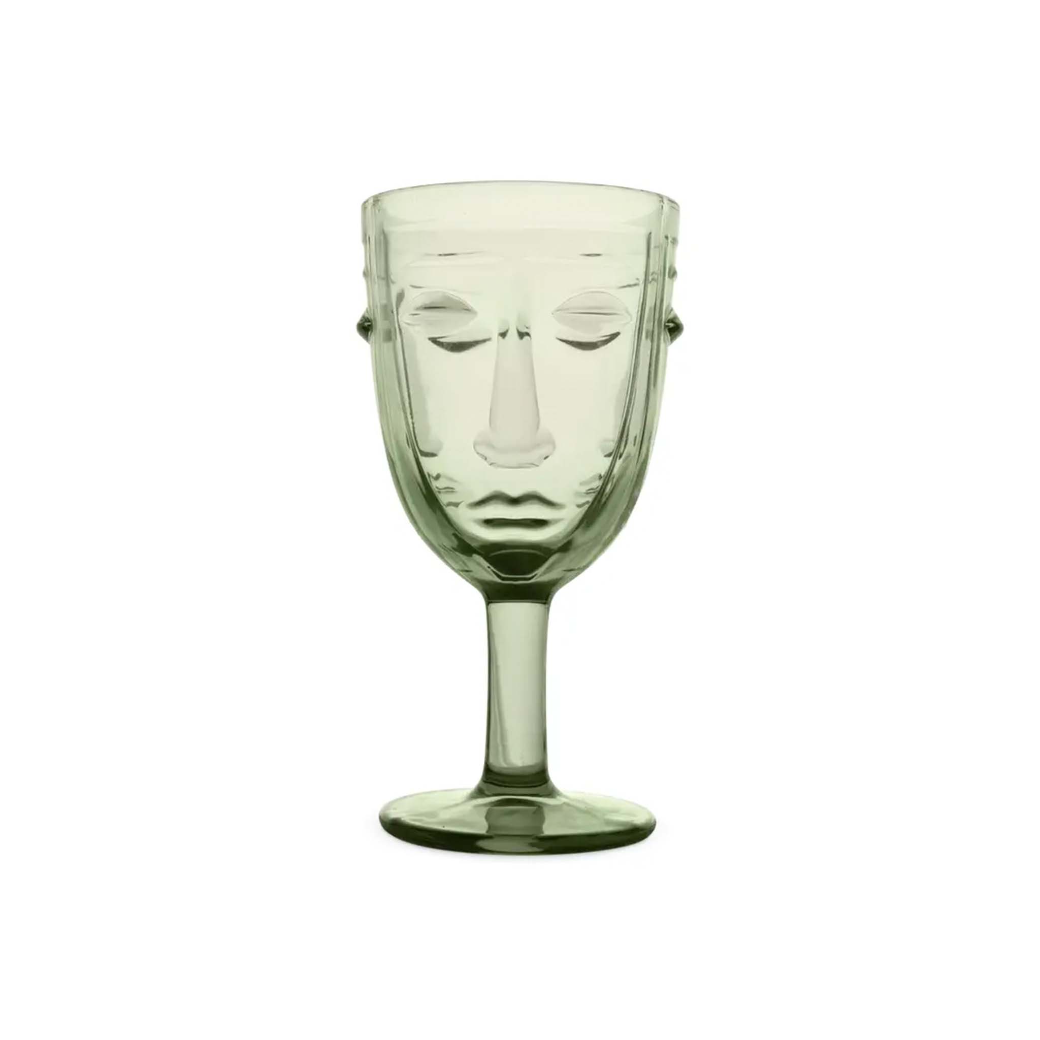 OPJET PARIS VISAGE GLASS GOBLET - GREEN – monsieur marcel gourmet