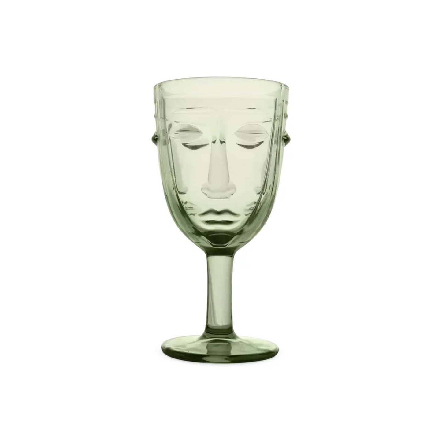 OPJET PARIS VISAGE GLASS GOBLET - GREEN