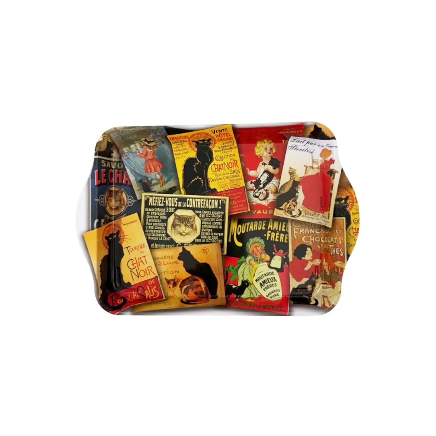CARTEXPO METAL TRAY PATCHWORK LES CHATS