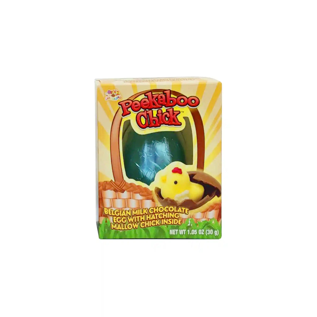 PEEKABOO CHICK CHOCOLATEY EGG WITH HATCHING MALLOW CHICK INSIDE 1.05oz