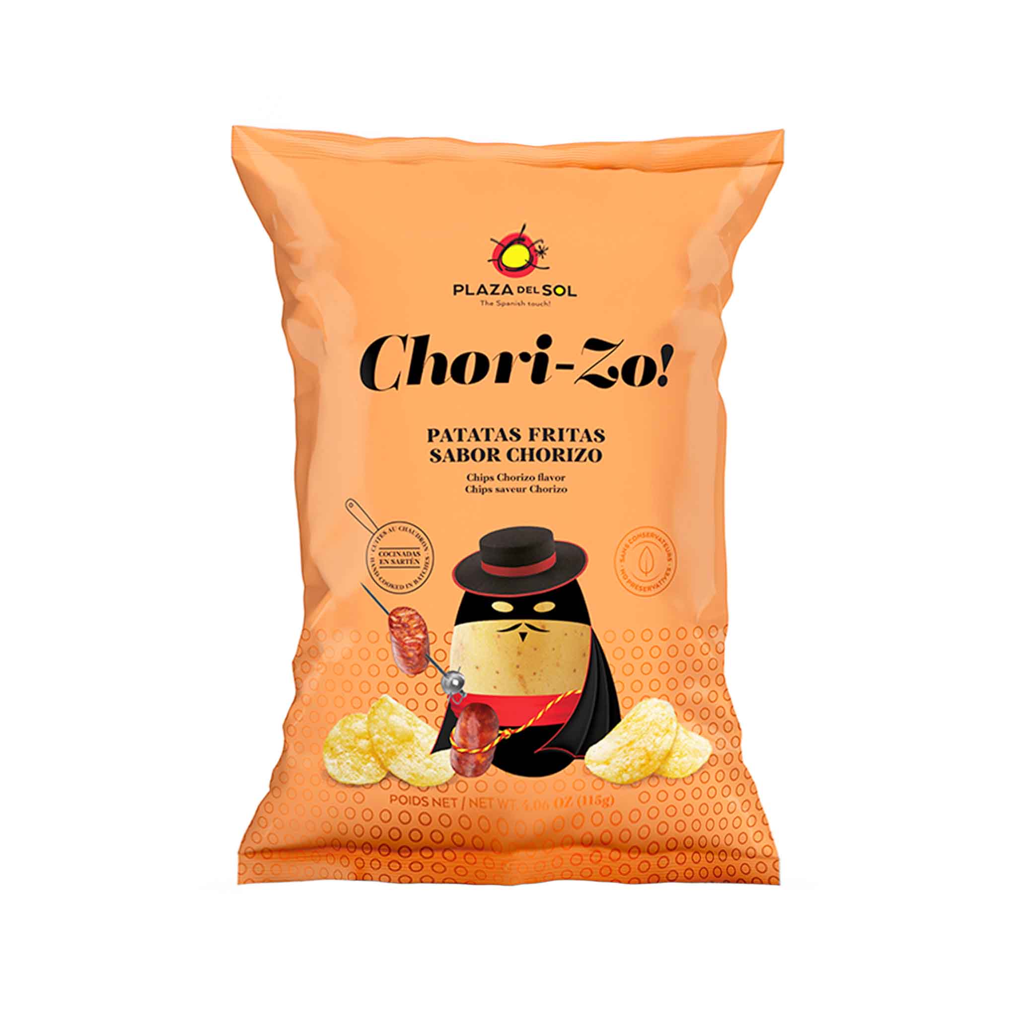 PLAZA DEL SOL CHORI-ZO FLAVORED POTATO CHIPS 115g – monsieur