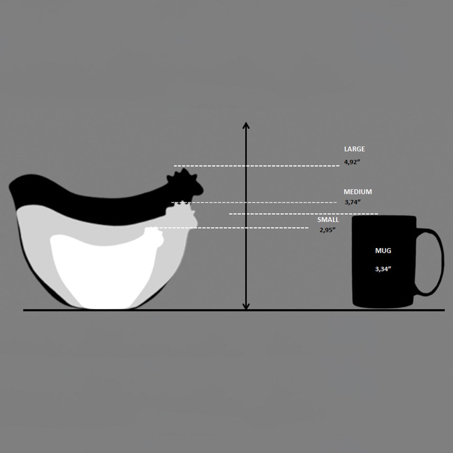 LES CERAMIQUES DE LUSSAN FRENCH POULETTE - MEDIUM WHITE SPOTTED BLACK