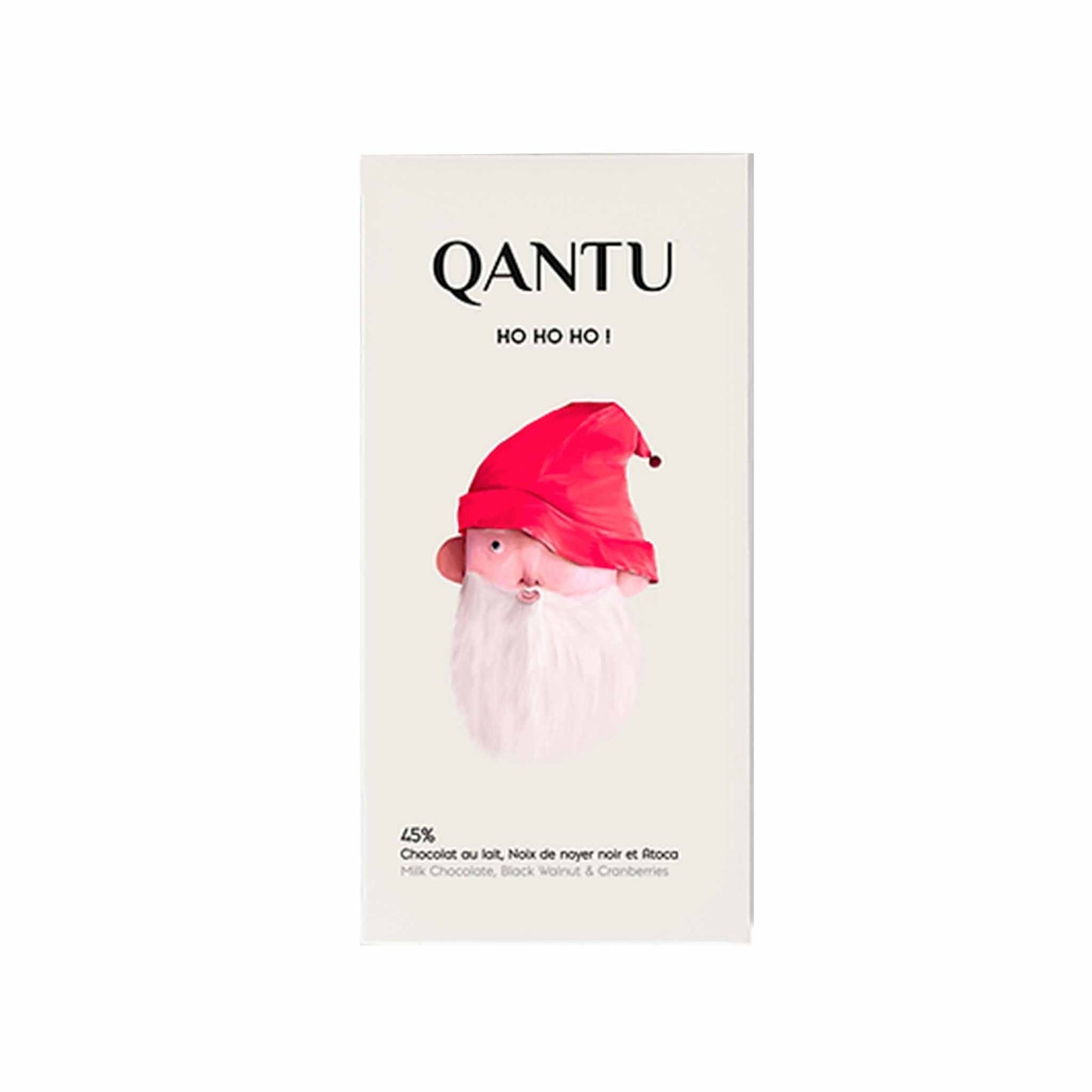 QANTU HO HO HO 45% MILK CHOCOLATE WITH WALNUT & CRANBERRIES 50g