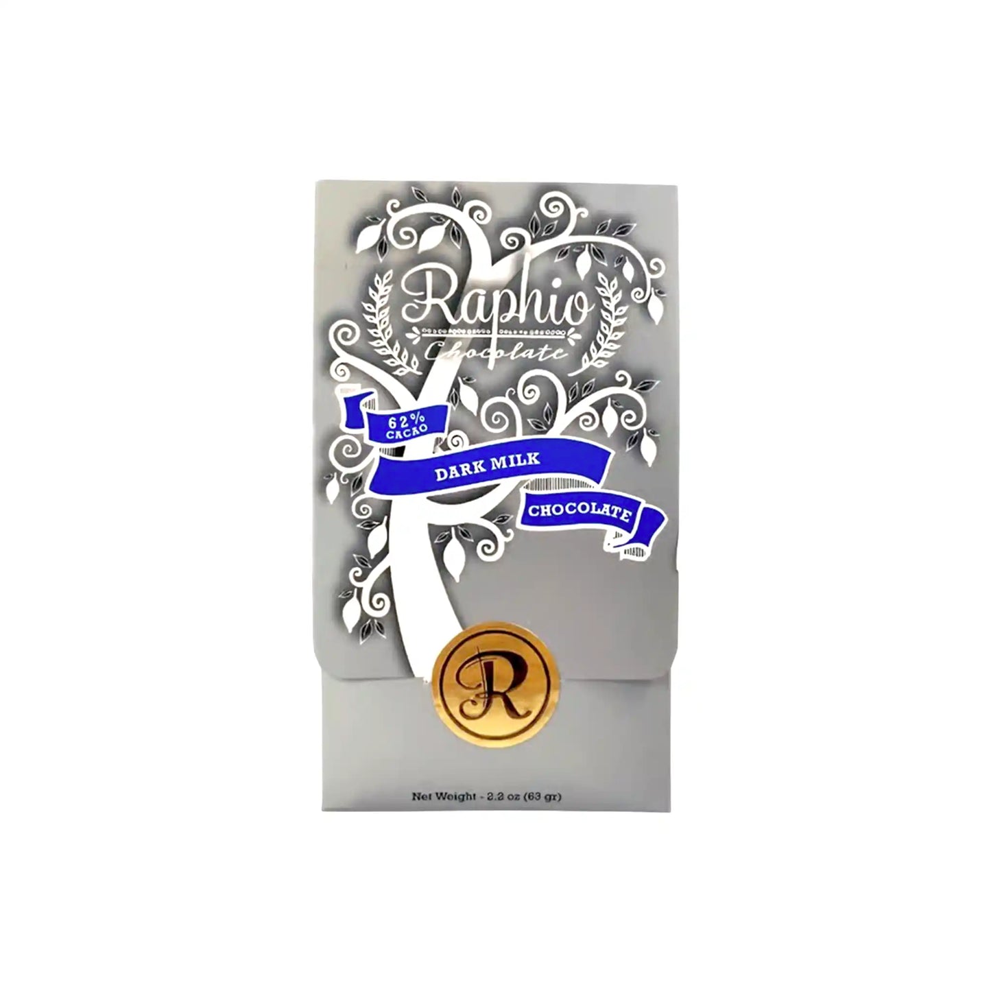 RAPHIO CHOCOLATE 62% DARK MILK 2.2oz