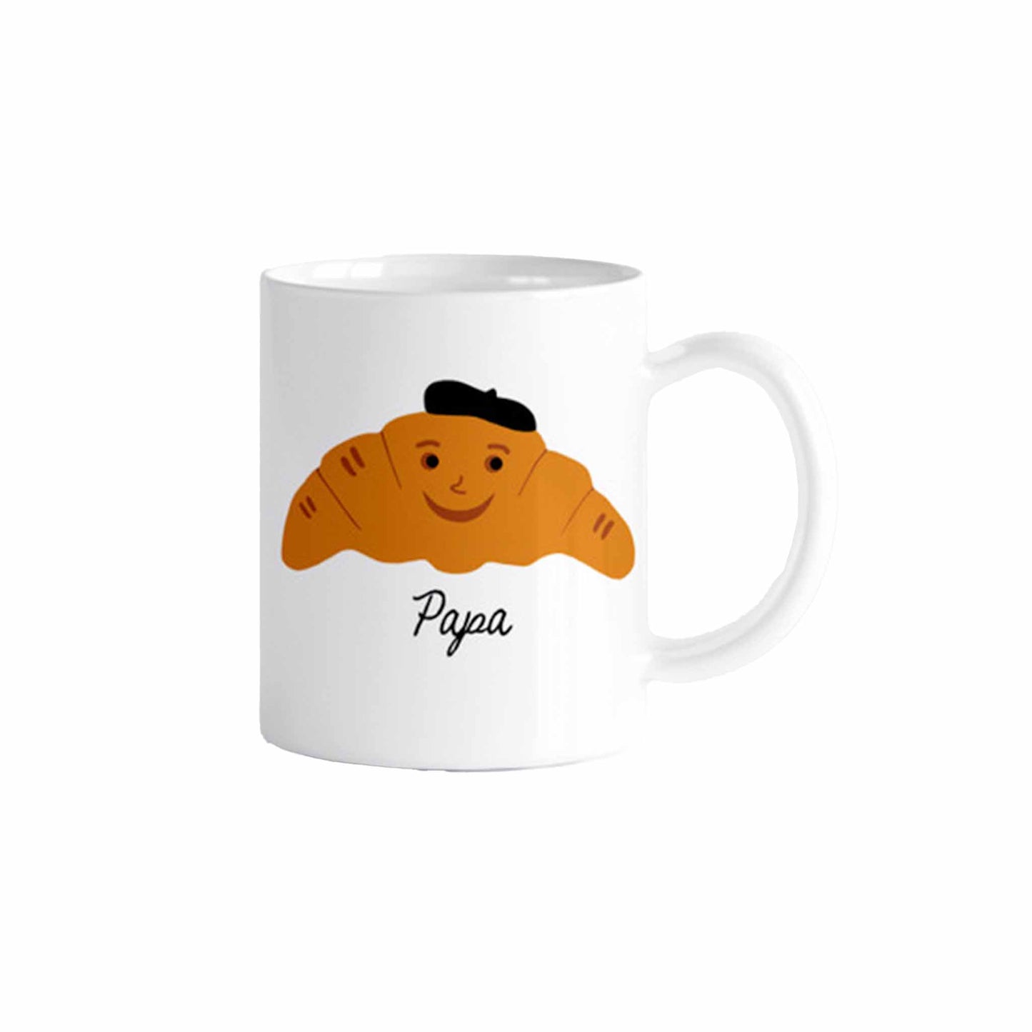 ROCK SCISSOR PAPER PAPA CROISSANT MUG