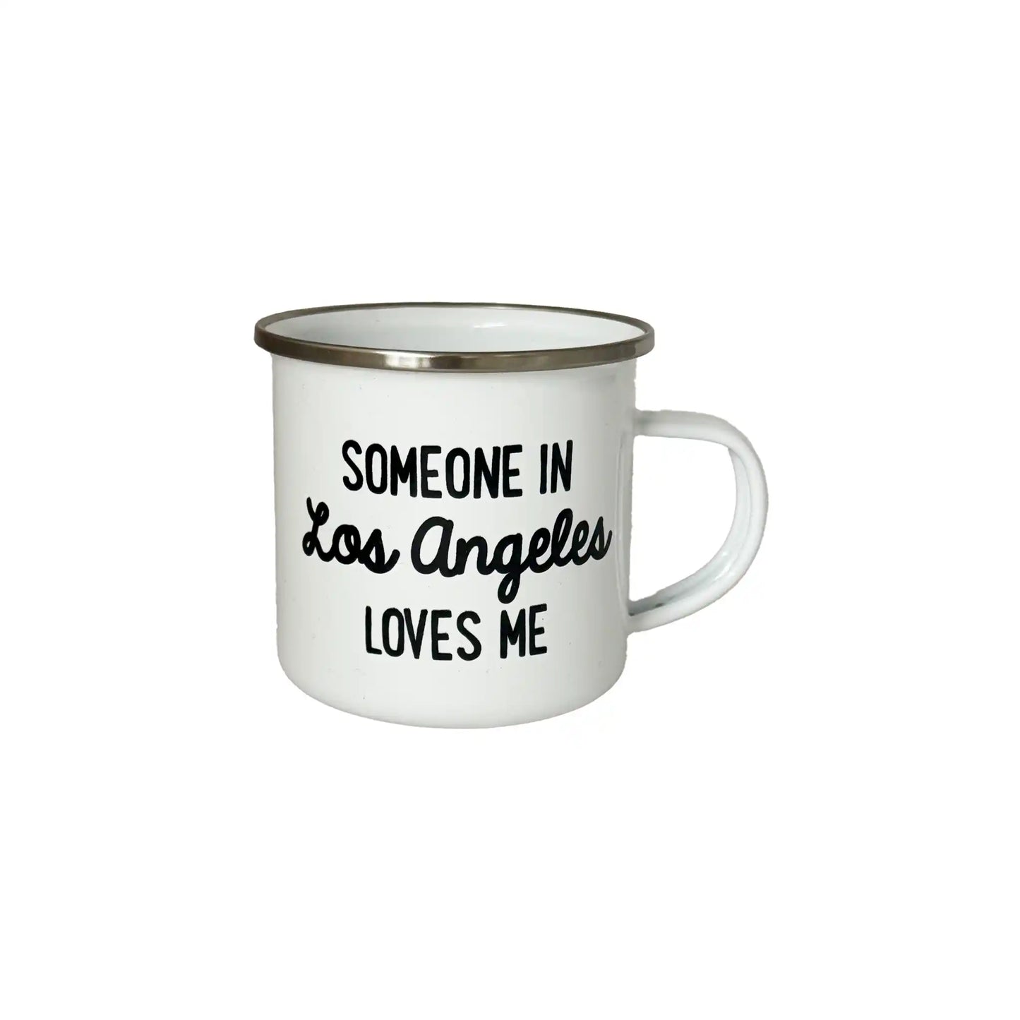 ROCK SCISSOR PAPER "SOMEONE IN LOS ANGELES LOVES ME" MUG