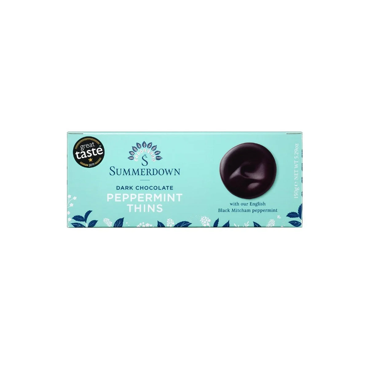 SUMMERDOWN DARK CHOCOLATE PEPPERMINT THINS 150g