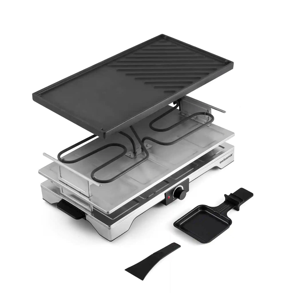 SWISSMAR VERSO 8 PERSON CAST IRON RACLETTE SET