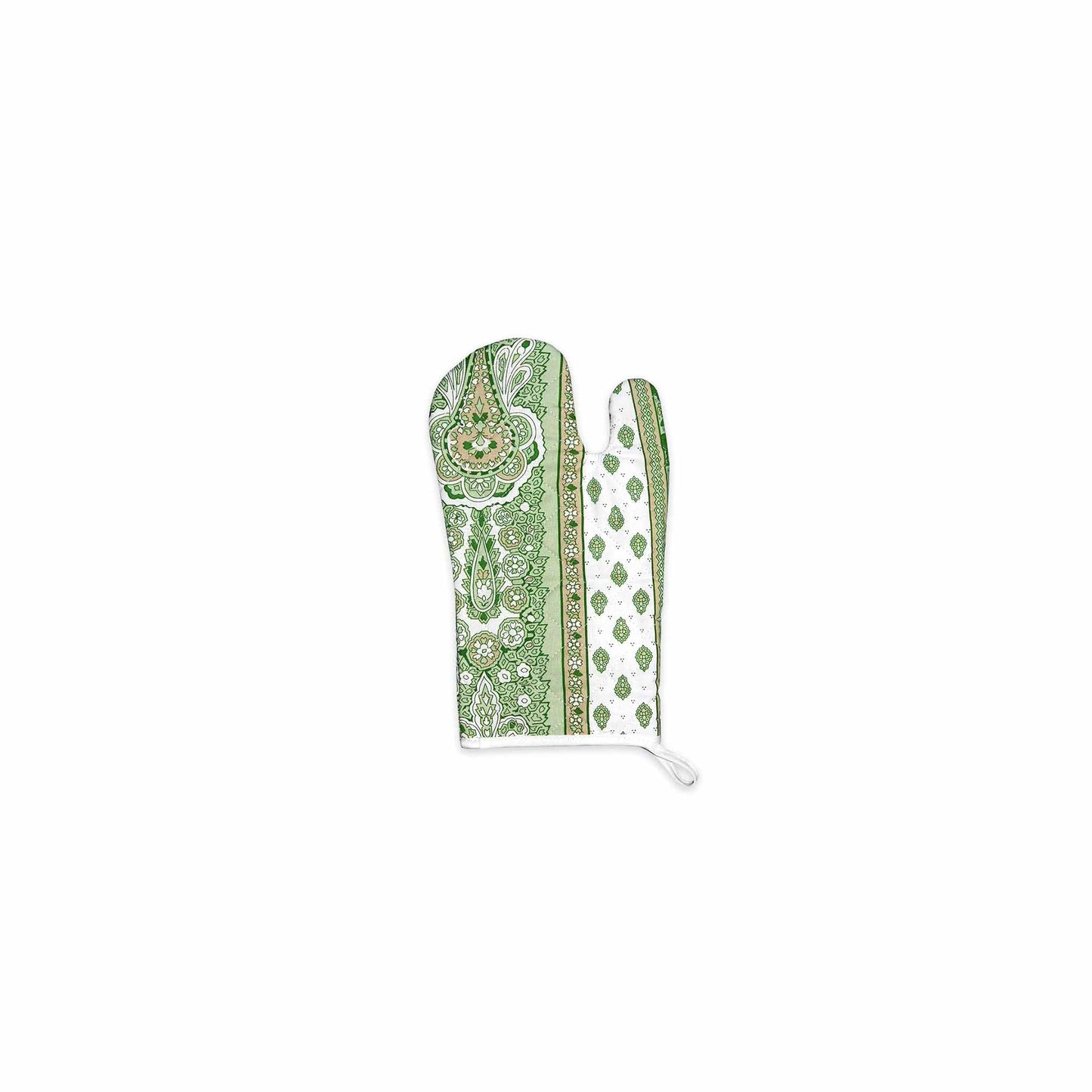 TISSUS TOSELLI BASTIDE OVEN MITT - GREEN