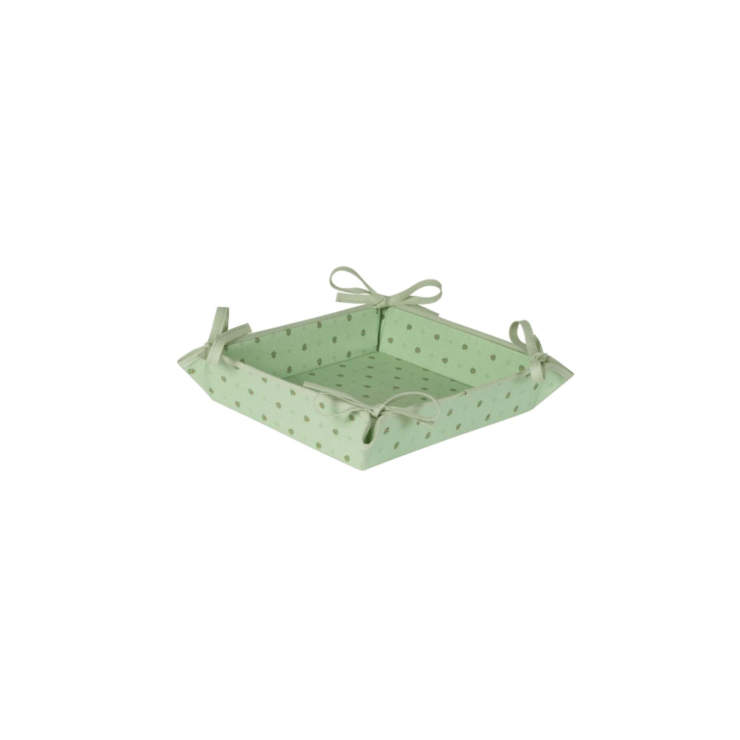 TISSUS TOSELLI CALISSON BREAD BASKET - GREEN/BEIGE