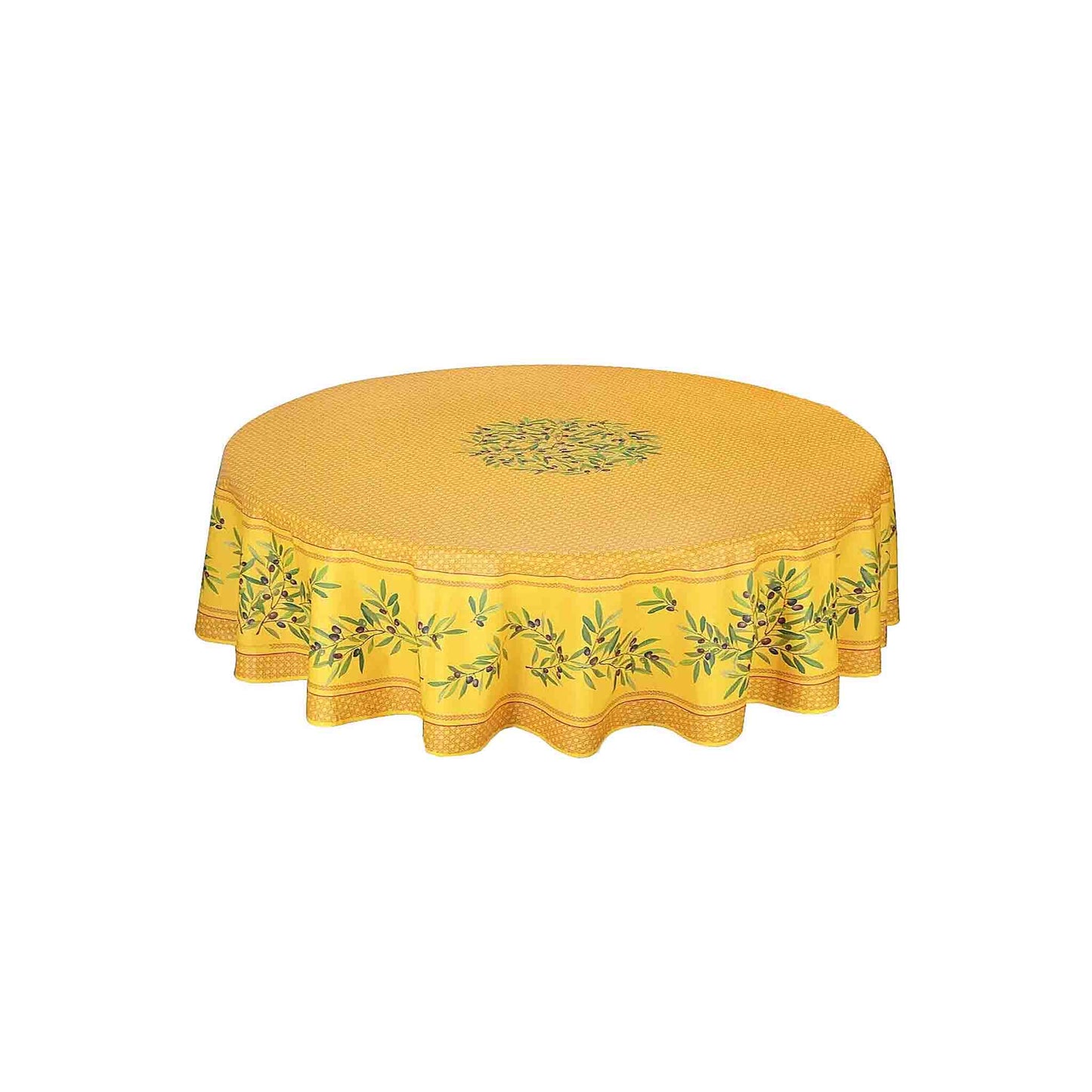TISSUS TOSELLI NYONS COTTON TABLECLOTH - YELLOW (70")