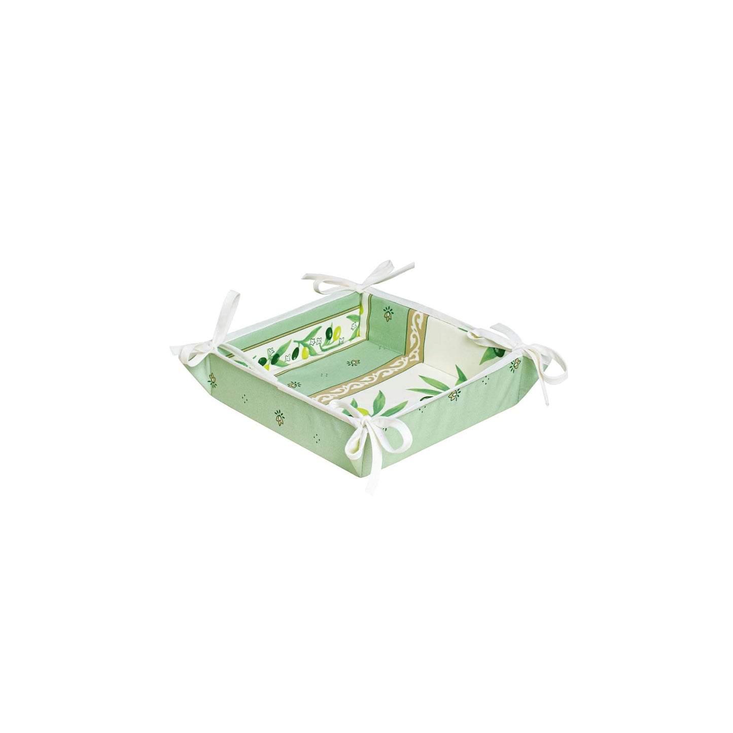 TISSUS TOSELLI RAMATUELLE BREAD BASKET - GREEN