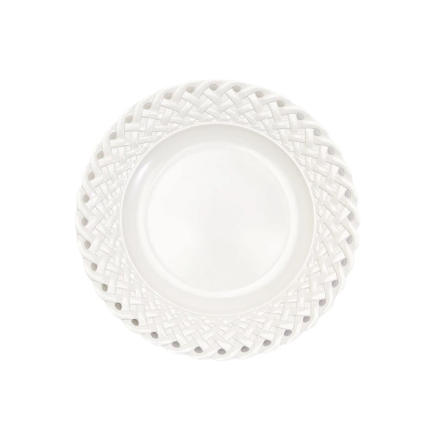 TWO'S COMPANY LATTICE DESSERT PLATE