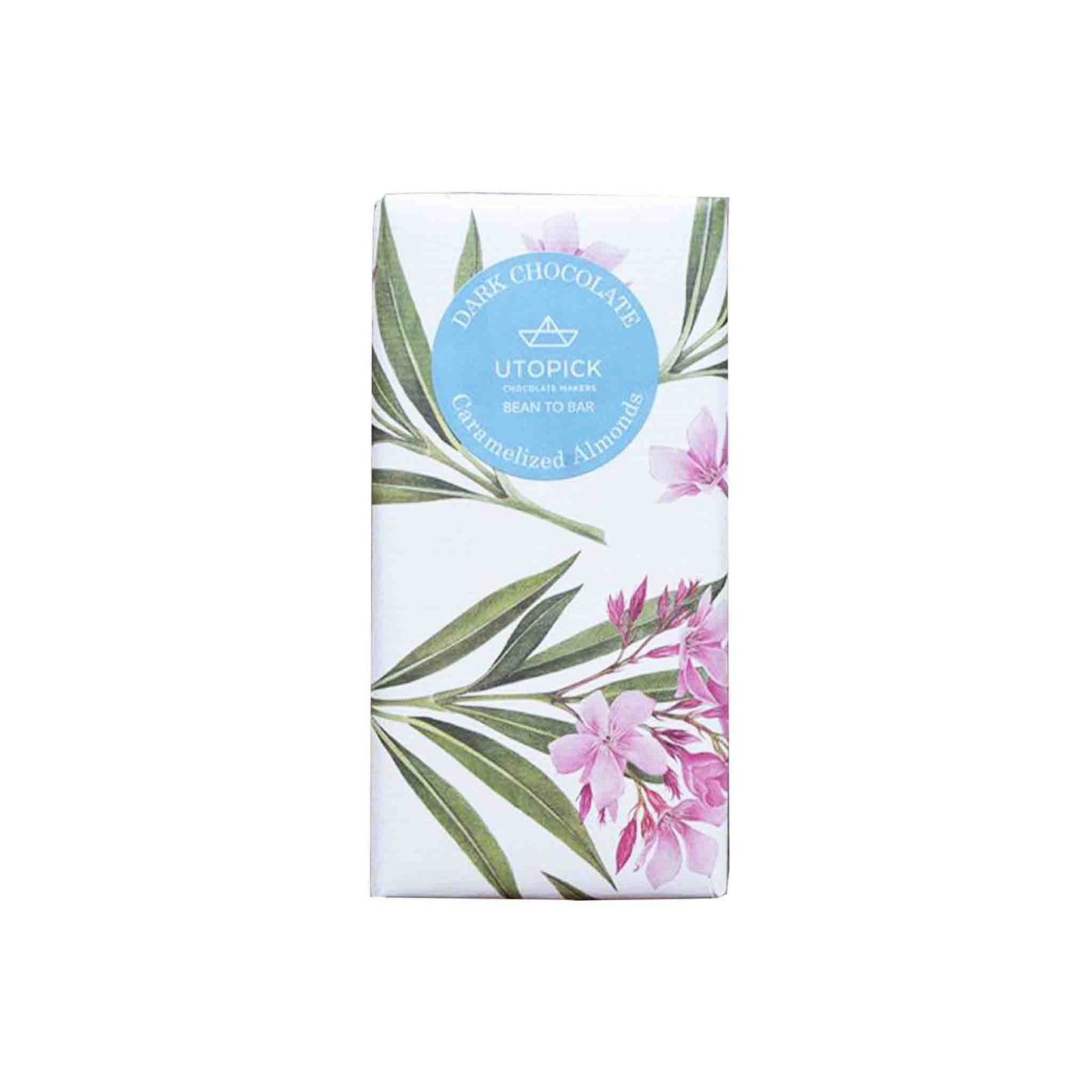 UTOPICK 70% DARK CHOCOLATE WITH CARAMELIZED ALMONDS 80g