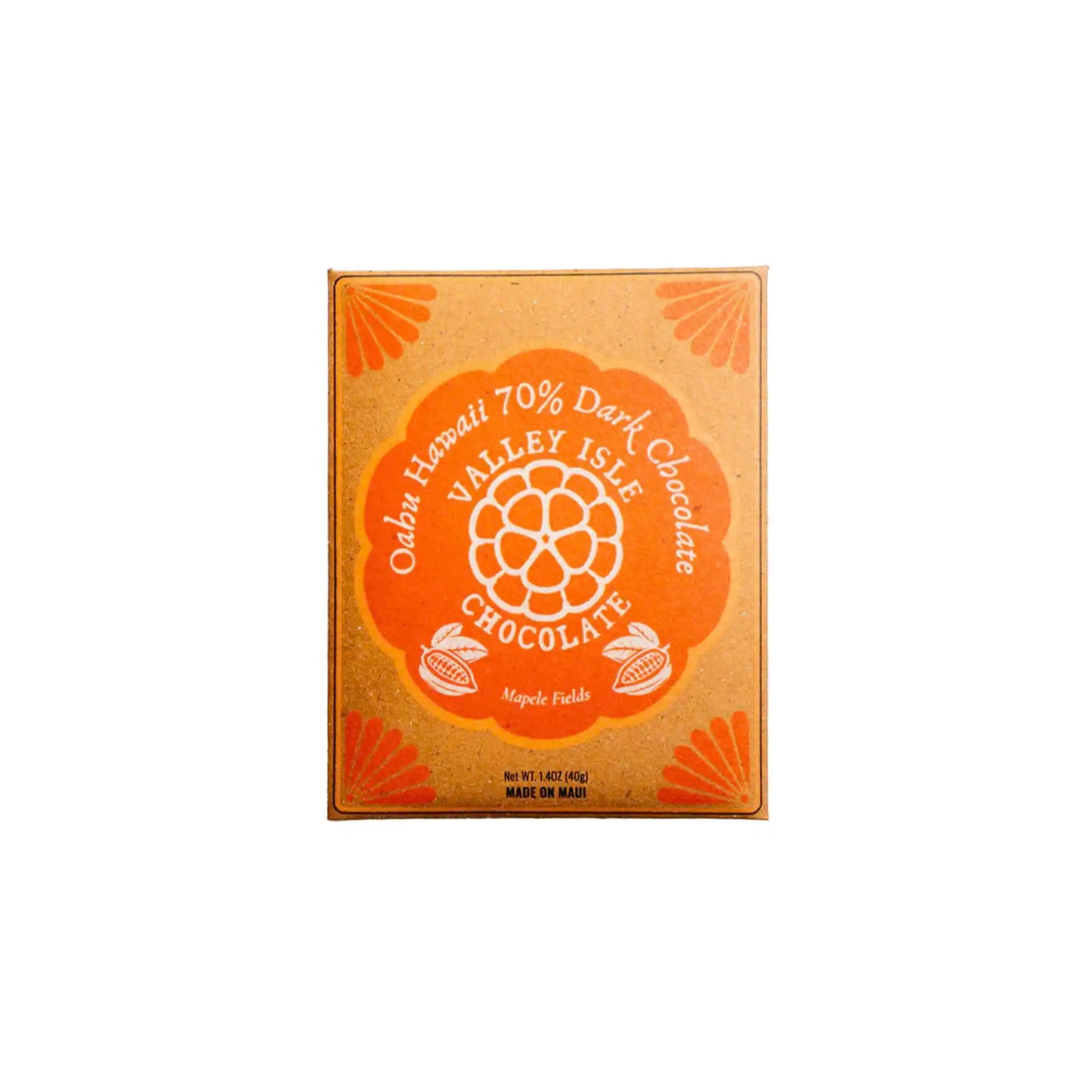 VALLEY ISLE OAHU NORTH SHORE 70% DARK CHOCOLATE 40g